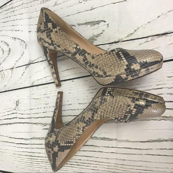 Cole Haan Heels Stiletto Snake croc skin print 7 - Picture 6 of 8